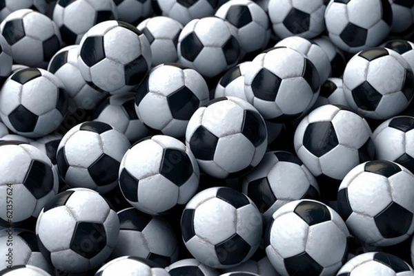 Obraz Soccer balls background