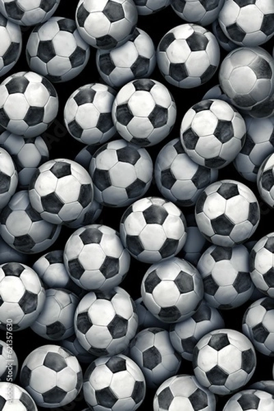 Obraz Soccer balls background
