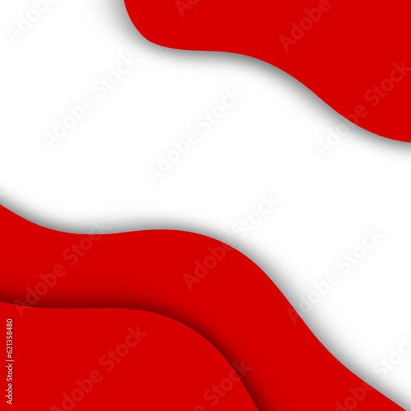 Fototapeta Anniversary Logo of Republic of Indonesia Independence. Icon, Elements and Pattern. Set of Indonesia Ribbon flag, design element