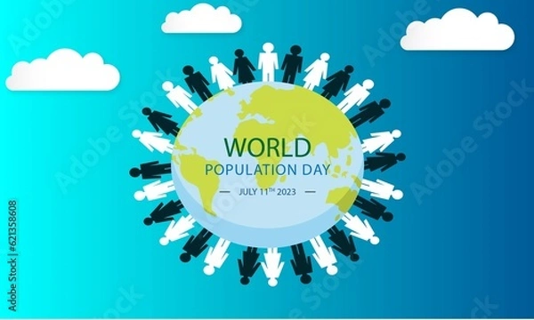 Obraz world population day , population , July , 11 July 2023 