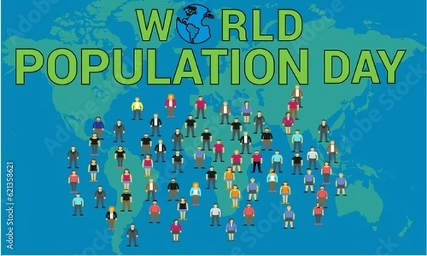 Obraz world population day , population , July , 11 July 2023 