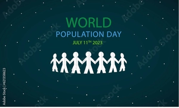 Obraz world population day , population , July , 11 July 2023 