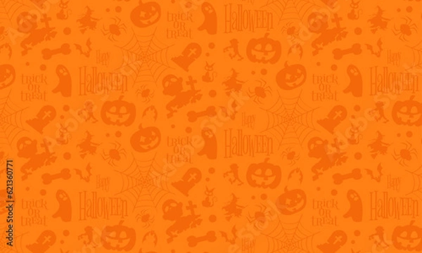 Fototapeta Halloween seamless pattern background, vector illustration