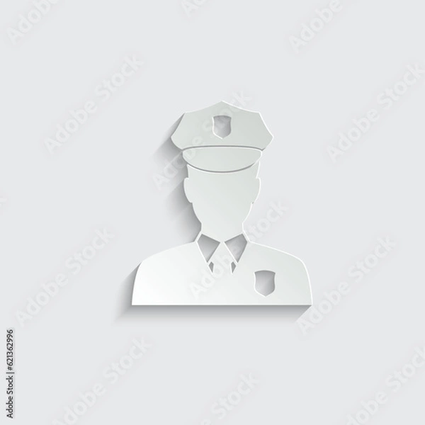 Obraz  policeman vector icon cop sign 