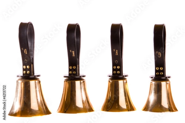 Fototapeta D, E, F, G - pół oktawy angielskich dzwonków