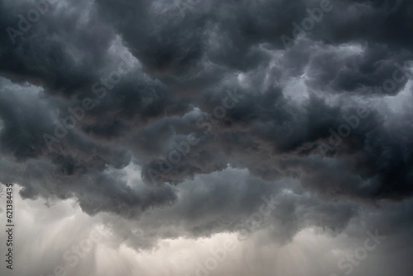Fototapeta Cloudscape . Thunderstorm . Deep depression . Wolken eines Sturmtiefs