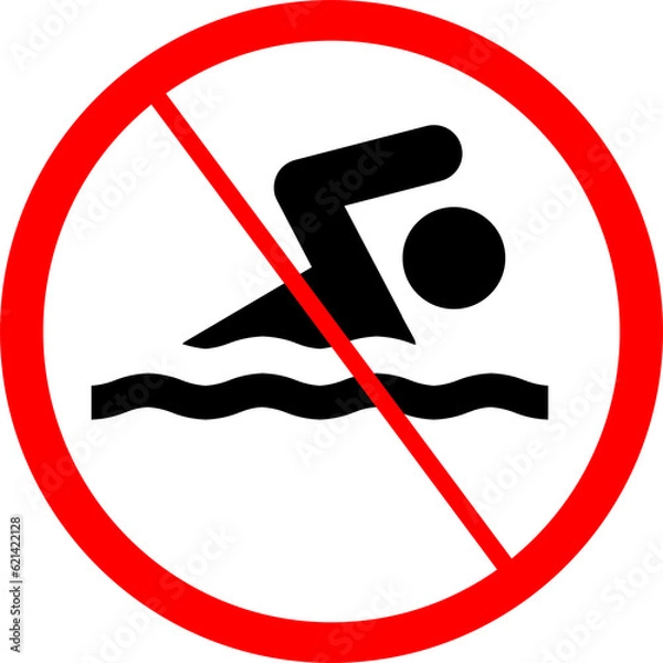 Obraz no swimming sign