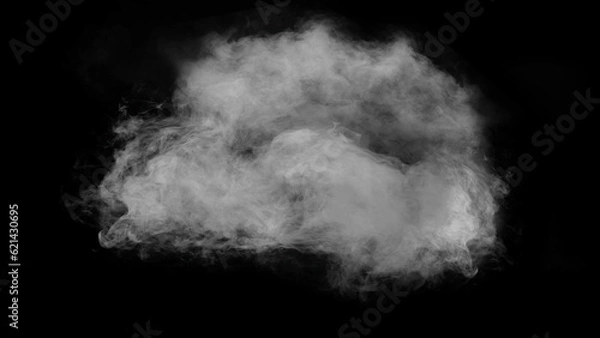 Obraz Singular Cloud on Black Background Overlay VFX