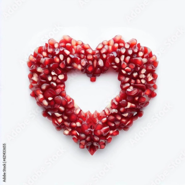 Fototapeta Pomegranate Passion: Heart-Shaped Seeds, Generative AI