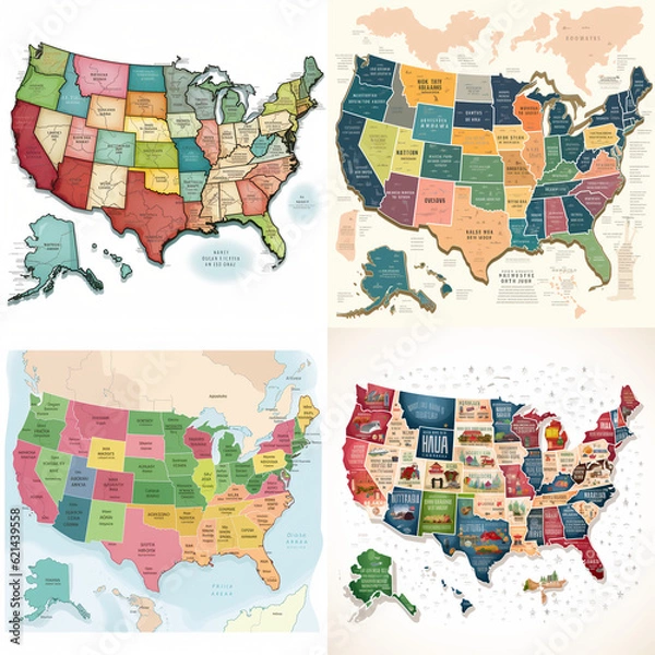 Obraz map of continent