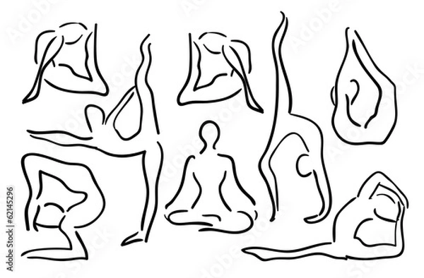Obraz Sketch Yoga Poses