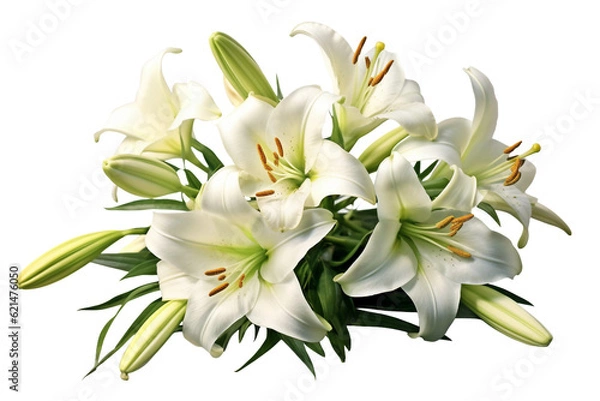 Obraz Easter lilies. transparent background