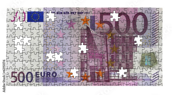 Fototapeta One banknote 500 euro