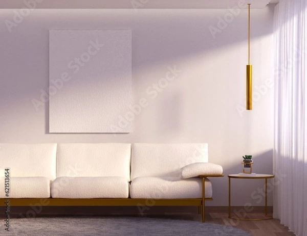 Fototapeta cuadro y sofa