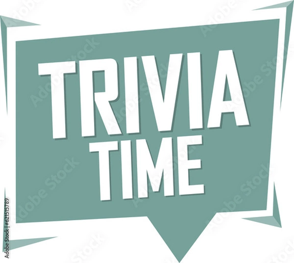 Obraz Trivia Time, banner on transparent background. PNG illustration