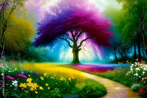 Obraz landscape with trees 