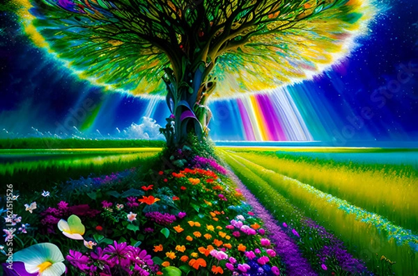 Obraz landscape with trees 