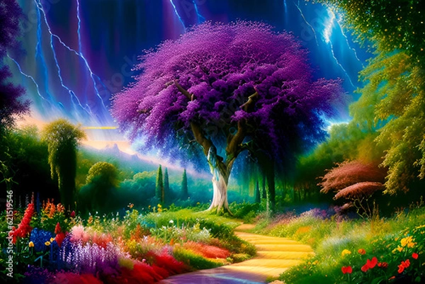 Obraz landscape with trees 