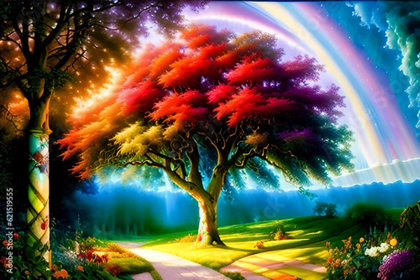 Obraz landscape with trees 