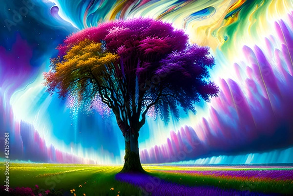 Obraz landscape with trees 