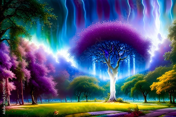 Obraz landscape with trees 