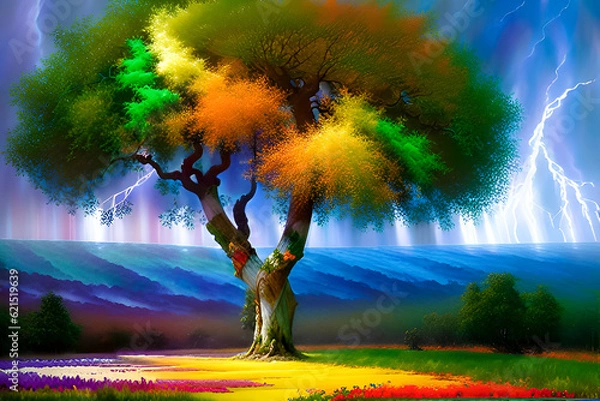 Obraz landscape with trees 