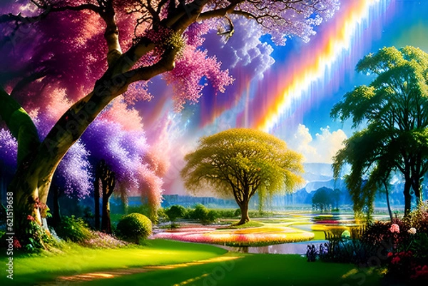 Obraz landscape with trees 