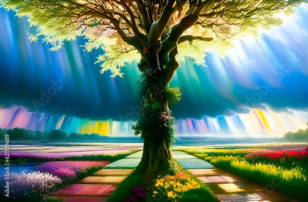 Obraz landscape with trees 