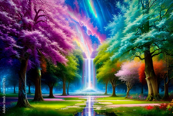 Obraz landscape with trees 