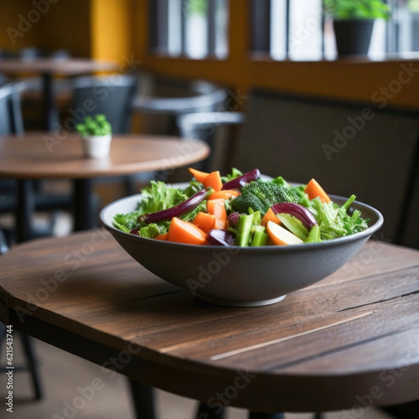 Fototapeta salad with vegetables, generative ai