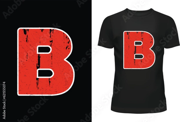 Obraz B Latter typography t-shirt design