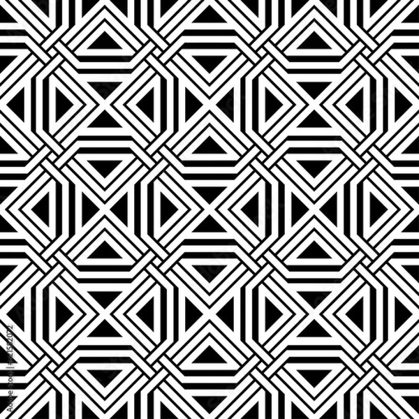 Fototapeta Seamless models. Modern stylish texture. Monochrome, simple. Vector.