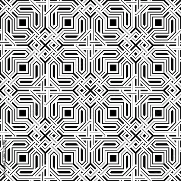 Fototapeta Seamless models. Modern stylish texture. Monochrome, simple. Vector.