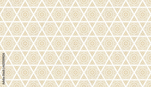 Obraz Line art pattern asian style banner background