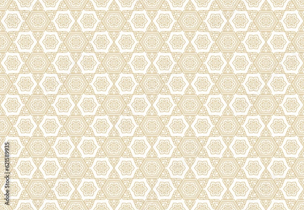 Fototapeta Line art pattern asian style banner background