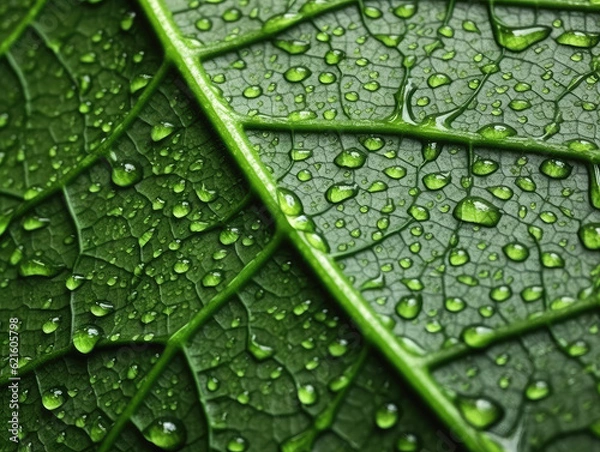 Fototapeta Detailed Texture of Leaf Veins for a Natural Touch, Generative AI
