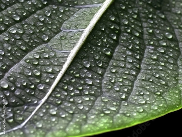 Fototapeta Detailed Texture of Leaf Veins for a Natural Touch, Generative AI