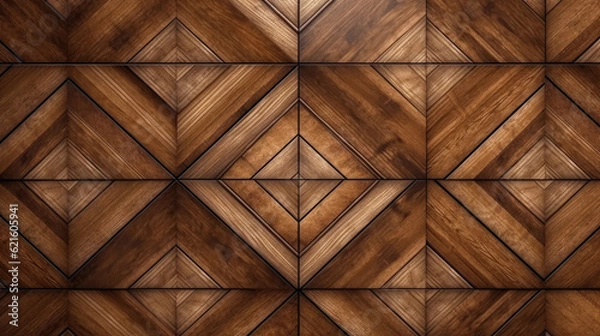 Fototapeta Luxurious Texture of a Wood Grain Wall Panel, Generative AI