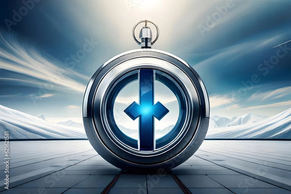 Obraz compass and cross
