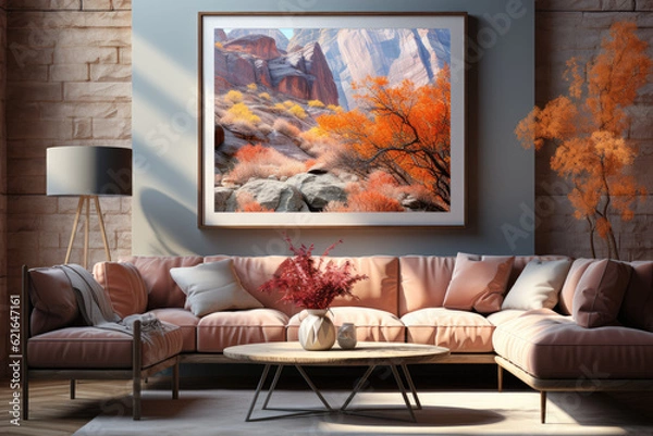 Fototapeta Abstractly representing the concepts of mindfulness and slow living, emphasizing the importance of being present and embracing a slower pace of life. Generative Ai.