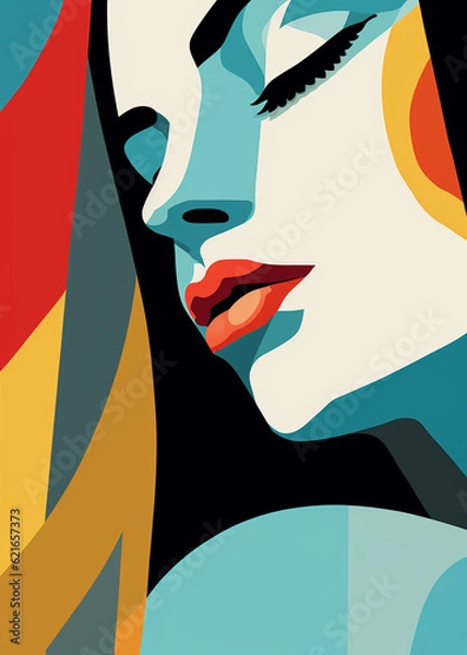 Fototapeta abstract woman design, illustration 