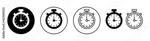 Fototapeta stopwatch icon set for web and mobile app. Timer sign and symbol. Countdown icon. Period of time