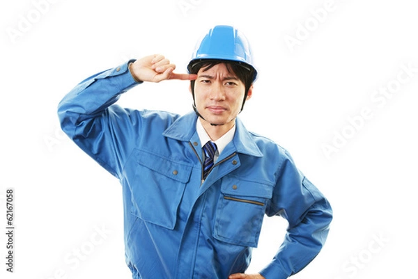 Obraz 頭痛を訴える作業員