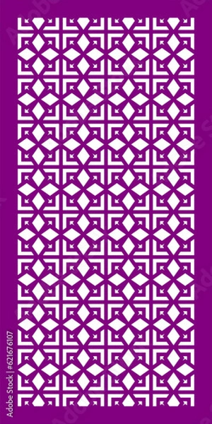 Fototapeta Decorative pattern for Laser Cutting, Decoration, and Ornament