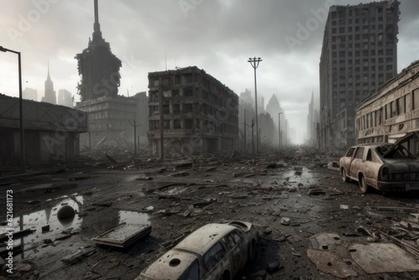 Obraz post apocalypse landscape