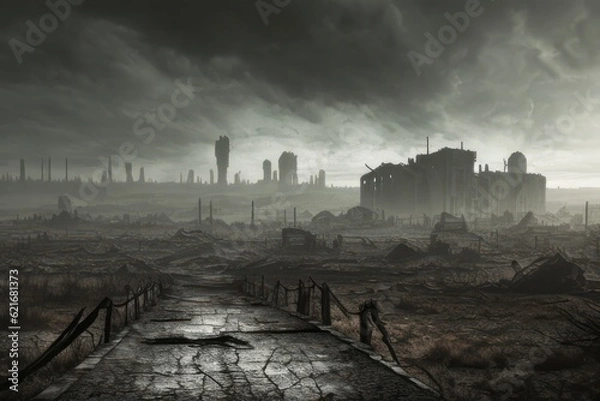 Obraz post apocalypse landscape