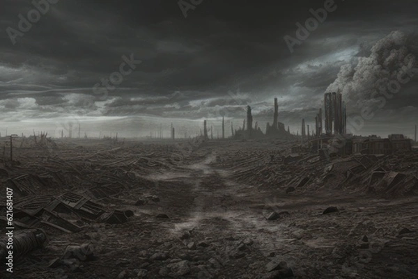 Obraz post apocalypse landscape