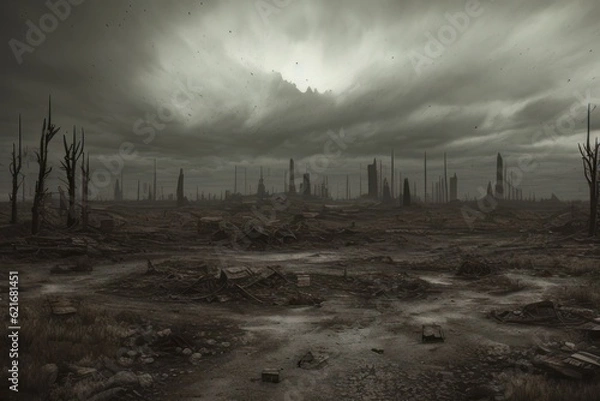 Obraz post apocalypse landscape