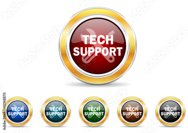Obraz technical support icon vector set
