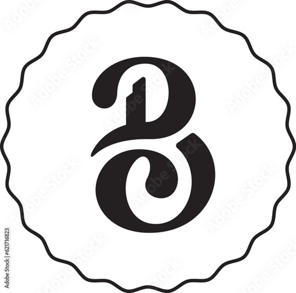 Obraz Monogram D B C bakery logo, emblem